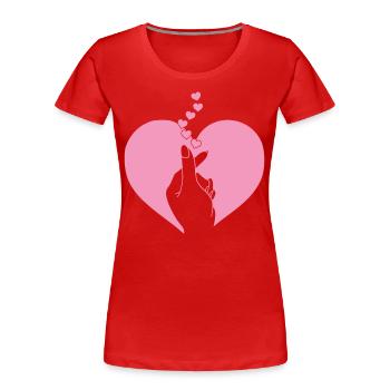 K-Pop-Fan Geschenk Koreanische Popmusik - Frauen Premium Bio T-Shirt - Rot - Vorne - Mia (176cm)