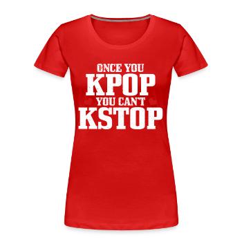 K-Pop-Fan Geschenk Koreanische Popmusik - Frauen Premium Bio T-Shirt - Rot - Vorne - Mia (176cm)