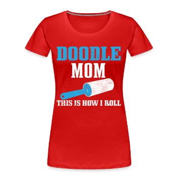 Goldendoodle chien le cadeau Dood - T-shirt bio Premium Femme - rouge - Devant - Mia (176cm)