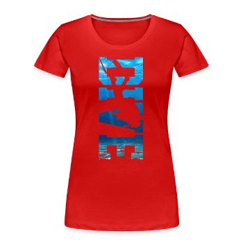 Tauchen Lustig Vintage Taucher Geschenk - Frauen Premium Bio T-Shirt - Rot - Vorne - Mia (176cm)