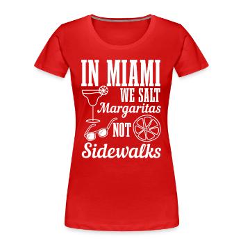 Miami Florida USA - Frauen Premium Bio T-Shirt - Rot - Vorne - Mia (176cm)