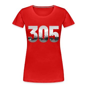 Miami Florida USA - Frauen Premium Bio T-Shirt - Rot - Vorne - Mia (176cm)