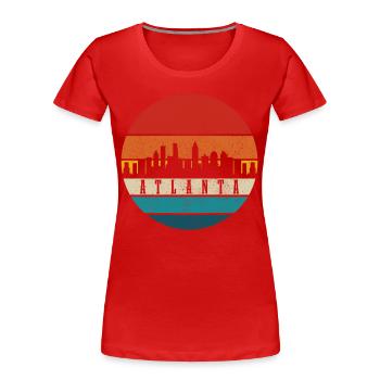 Atlanta Georgia - Frauen Premium Bio T-Shirt - Rot - Vorne - Mia (176cm)