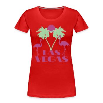 Las Vegas Nevada Souvenir Gift - Women's Premium Organic T-Shirt - red - Front - Mia (176cm)