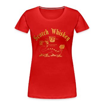 Scotch Whiskey Schottland Schottisch - Frauen Premium Bio T-Shirt - Rot - Vorne - Mia (176cm)