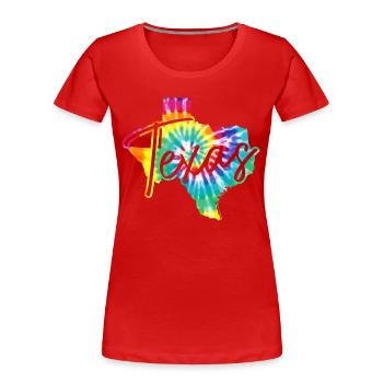 Texas - T-shirt bio Premium Femme - rouge - Devant - Mia (176cm)