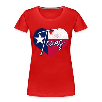 Texas - T-shirt bio Premium Femme - rouge - Devant - Mia (176cm)
