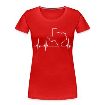 Texas - T-shirt bio Premium Femme - rouge - Devant - Mia (176cm)