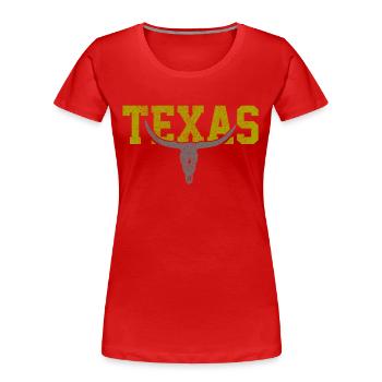 Texas - T-shirt bio Premium Femme - rouge - Devant - Mia (176cm)