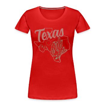 Texas - T-shirt bio Premium Femme - rouge - Devant - Mia (176cm)