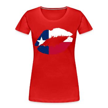 Texas - T-shirt bio Premium Femme - rouge - Devant - Mia (176cm)
