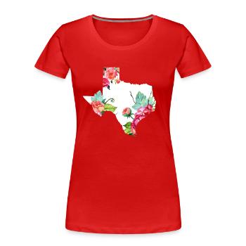 Texas - T-shirt bio Premium Femme - rouge - Devant - Mia (176cm)