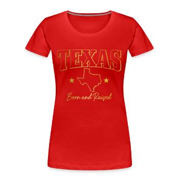 Texas - T-shirt bio Premium Femme - rouge - Devant - Mia (176cm)
