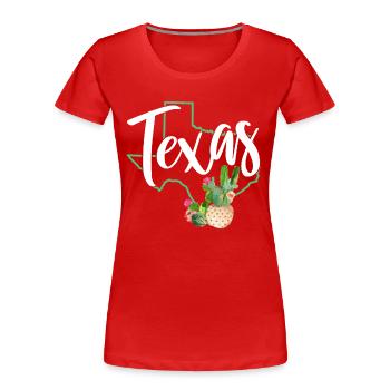 Texas - T-shirt bio Premium Femme - rouge - Devant - Mia (176cm)