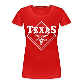 Texas - T-shirt bio Premium Femme - rouge - Devant - Mia (176cm)