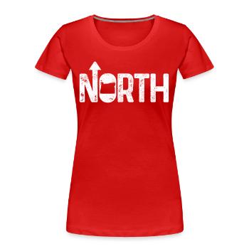 Oregon - T-shirt bio Premium Femme - rouge - Devant - Mia (176cm)