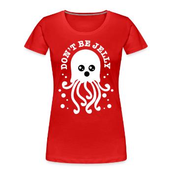 Jellyfish Gift - Women's Premium Organic T-Shirt - red - Front - Mia (176cm)