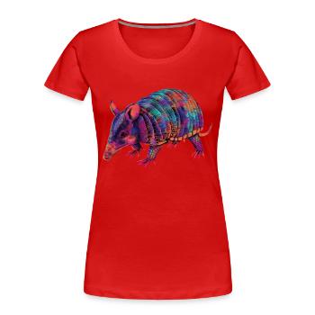 Tatou - T-shirt bio Premium Femme - rouge - Devant - Mia (176cm)