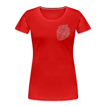 Leaf / Hazel / Hazelnut - Women's Premium Organic T-Shirt - red - Front - Mia (176cm)