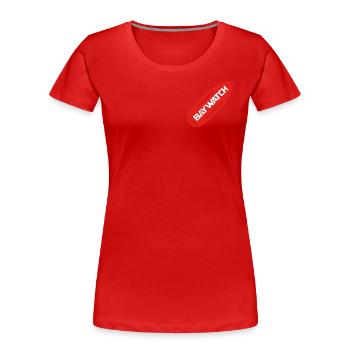 Baywatch Bouée Rouge Motif De Poitrine - T-shirt bio Premium Femme - rouge - Devant - Mia (176cm)