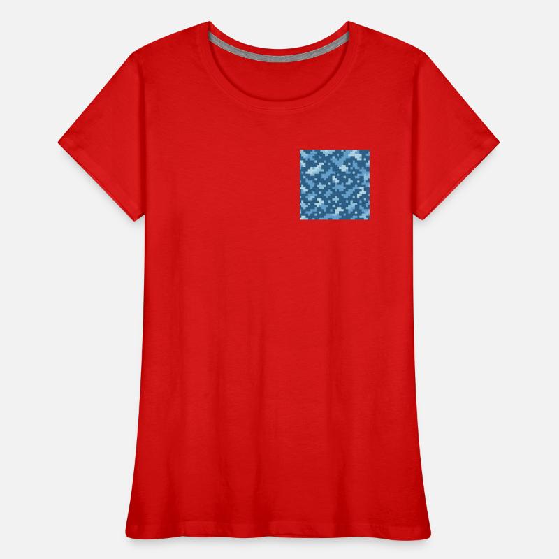 Blue pixel pattern Women's Premium Organic T-Shirt