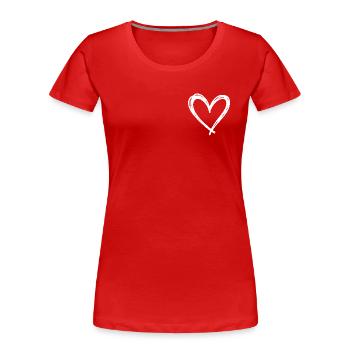 Heart - Women's Premium Organic T-Shirt - red - Front - Mia (176cm)