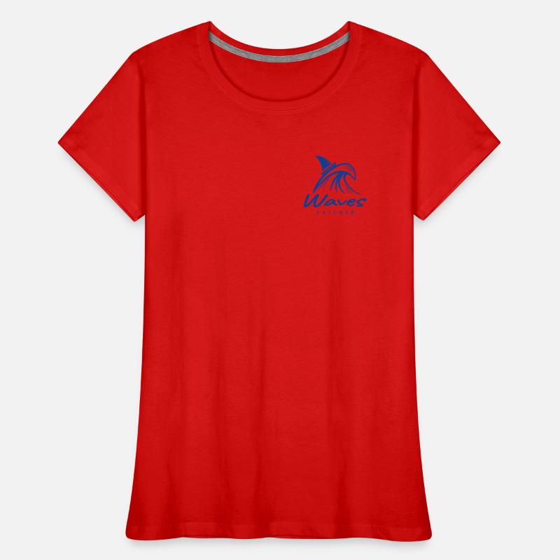 Waves Catcher Surf Graphismes T-shirt bio Premium Femme