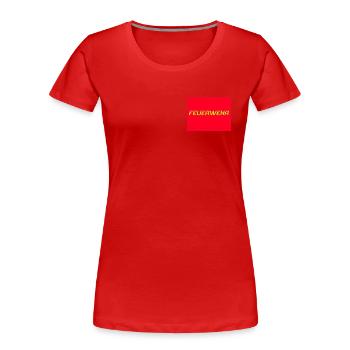 Firefighter clothing for young and old - Women's Premium Organic T-Shirt - red - Front - Mia (176cm)