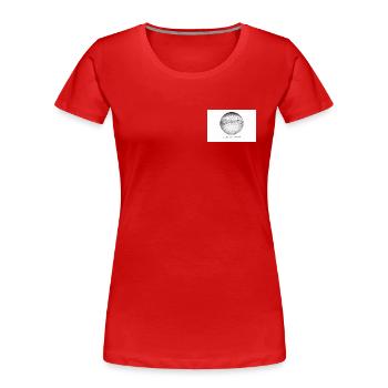 Points de Gloire - T-shirt bio Premium Femme - rouge - Devant - Mia (176cm)
