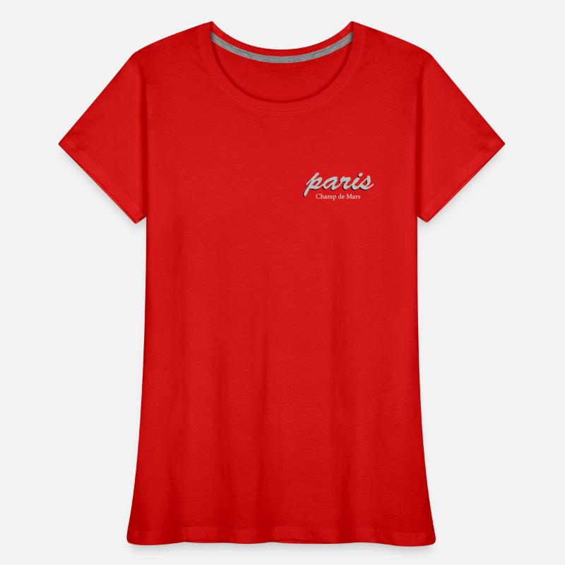 Paris Champ de Mars Vintage Script T-shirt bio Premium Femme