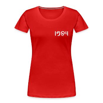 1984 Édition limitée 42e anniversaire 1984 - T-shirt bio Premium Femme - rouge - Devant - Mia (176cm)