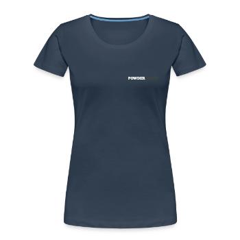 Powder Panic - Frauen Premium Bio T-Shirt - Navy - Vorne - Mia (176cm)