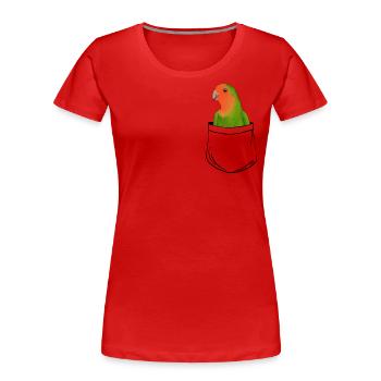 Taschen-Turteltauben - Frauen Premium Bio T-Shirt - Rot - Vorne - Mia (176cm)