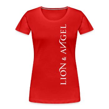 Lion & Angel - Frauen Premium Bio T-Shirt - Rot - Vorne - Mia (176cm)