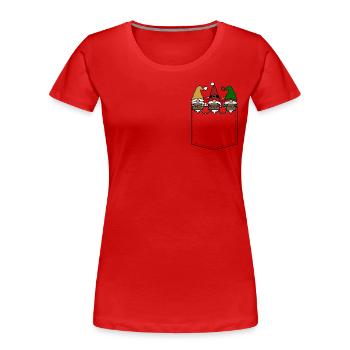 Wichtel - Frauen Premium Bio T-Shirt - Rot - Vorne - Mia (176cm)
