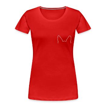 Sphynx Ohren - Frauen Premium Bio T-Shirt - Rot - Vorne - Mia (176cm)