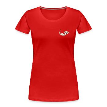 Erdmännchen Tier - Frauen Premium Bio T-Shirt - Rot - Vorne - Mia (176cm)