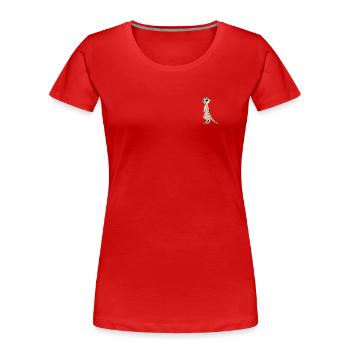 suricates - T-shirt bio Premium Femme - rouge - Devant - Mia (176cm)