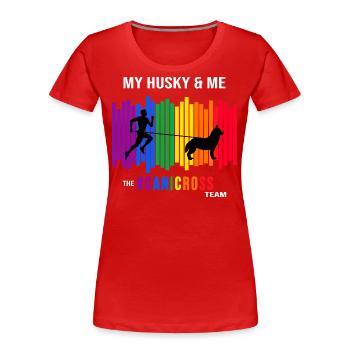 husky canicross dog sport zughund zughundesport - Women's Premium Organic T-Shirt - red - Front - Mia (176cm)