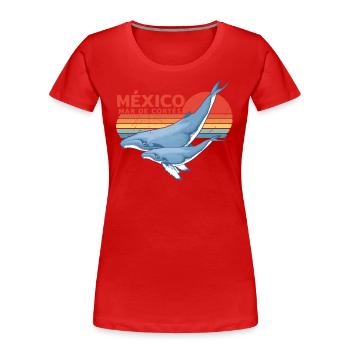Buckelwale Mexiko - Frauen Premium Bio T-Shirt - Rot - Vorne - Mia (176cm)