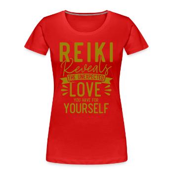 Reiki Symbol Reiki Meister Reiki Kristall Geschenk - Frauen Premium Bio T-Shirt - Rot - Vorne - Mia (176cm)