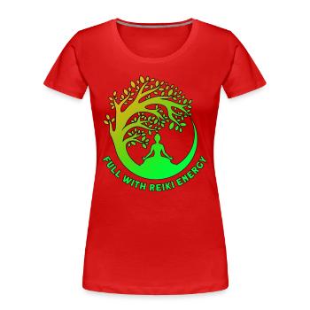 Reiki Symbol Reiki Meister Reiki Kristall Geschenk - Frauen Premium Bio T-Shirt - Rot - Vorne - Mia (176cm)