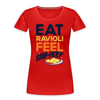Nudeln Nudel Liebhaber Ravioli Geschenk - Frauen Premium Bio T-Shirt - Rot - Vorne - Mia (176cm)