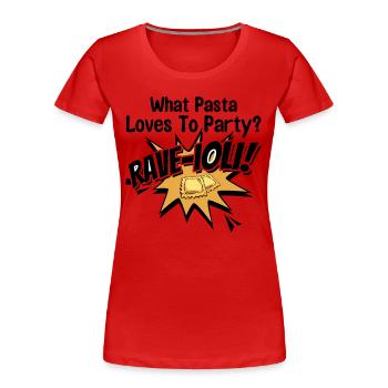 Nudeln Nudel Liebhaber Ravioli Geschenk - Frauen Premium Bio T-Shirt - Rot - Vorne - Mia (176cm)