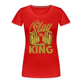 Kubb Kubb Player Kubb Lover Kubb Queen - Women's Premium Organic T-Shirt - red - Front - Mia (176cm)