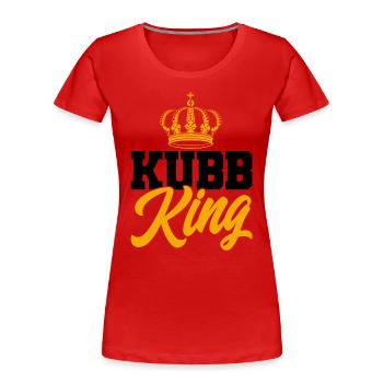 Kubb Kubb King Gift - Women's Premium Organic T-Shirt - red - Front - Mia (176cm)