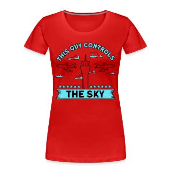 Luftverkehrskontrolle Fluglotse Flughafen Geschenk - Frauen Premium Bio T-Shirt - Rot - Vorne - Mia (176cm)