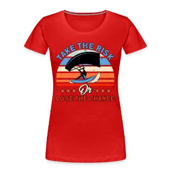 Kiteboarder Kitesurfer Kiten Kiteboard Geschenk - Frauen Premium Bio T-Shirt - Rot - Vorne - Mia (176cm)