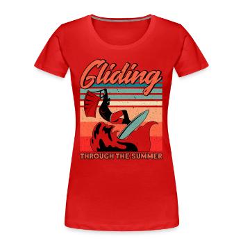 Kiteboarder Kitesurfer Kiten Kiteboard Geschenk - Frauen Premium Bio T-Shirt - Rot - Vorne - Mia (176cm)
