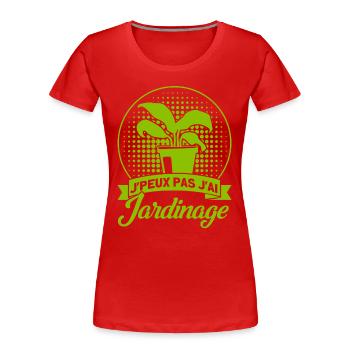 Hobbygärtner Schrebergarten Gärtner Geschenk - Frauen Premium Bio T-Shirt - Rot - Vorne - Mia (176cm)